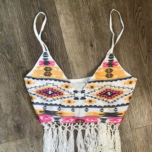 Millau Brand for LF Store Cami Top with Fringes Boho